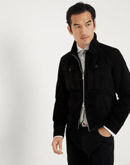 Brunello Cucinelli Black Leather Leather Jacket