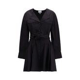 Ganni Black Cotton Casual Dress