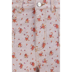 Ganni Multicolor Cotton Cropped Pants