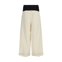 Darkpark Beige Cotton Casual Pants