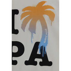 Palm Angels White Cotton T-Shirt
