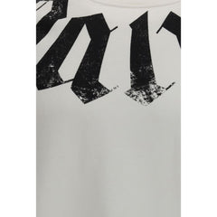 Palm Angels White Cotton Sweatshirt
