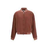 Versace Bordeaux Zijden Bomber