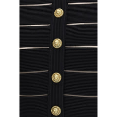 Balmain Black Viscose Cardigan