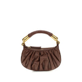 Balmain Brown Calf Leather Bos Taurus Shoulder Bag
