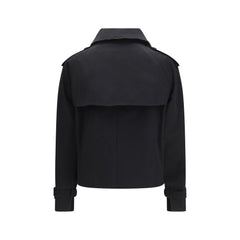 Burberry Black Cotton Trench Coat