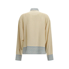 Ermanno Scervino Beige Silk Pattern Shirt