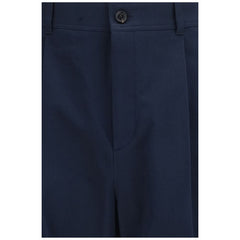 Valentino Garavani Blue Cotton Casual Pants