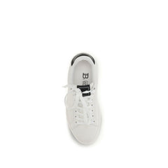 Balmain Black Calf Leather Bos Taurus Low Top Sneakers