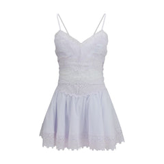 Charo Ruiz White Cotton Casual Dress
