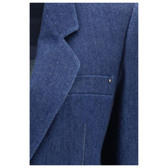 Giorgio Armani Blue Elastane Denim Jacket