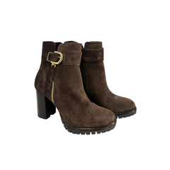 Borbonese Brown Leather Women Boot