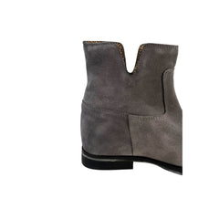 Borbonese Grey Leather Women Boot