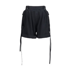 Alexander McQueen Black Cotton Bermuda Shorts