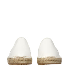 Jimmy Choo White Leather Espadrilles