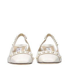 Jimmy Choo White Leather Sandals