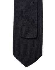 Dolce & Gabbana Dark Blue Solid 100% Silk Adjustable Men Necktie Tie