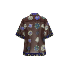 Alemais Brown Ramie Pattern Shirt