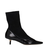 Jacquemus Black Leather Ankle Boots