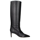 Paris Texas Black Leather Ankle Boots
