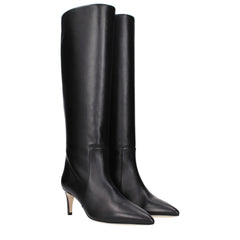 Paris Texas Black Leather Ankle Boots