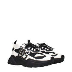 Dolce & Gabbana White Leather Chunky Sneakers