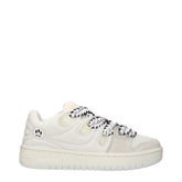 Barrow White Leather Low Top Sneakers