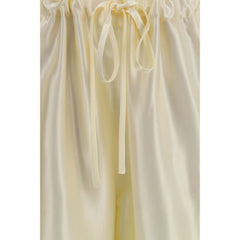 Khaite Beige Viscose Casual Pants