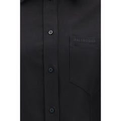Balenciaga Black Cotton Dress Shirt