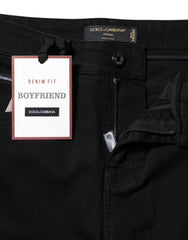 Dolce & Gabbana Black Boyfriend Cotton Stretch Denim Jeans