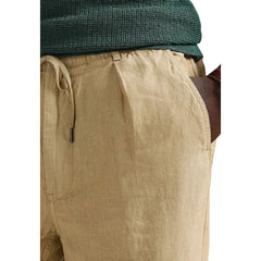 Lyle & Scott Beige Linen Casual Pants
