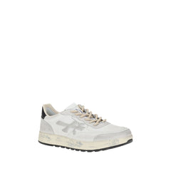 Premiata White Calf Leather Bos Taurus Low Top Sneakers