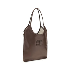 Miu Miu Brown Calf Leather Bos Taurus Shoulder Bag