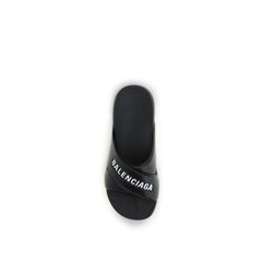 Balenciaga Black Rubber Sandals
