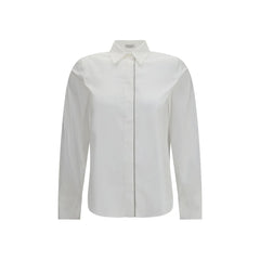 Brunello Cucinelli White Cotton Dress Shirt