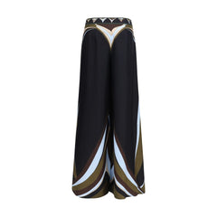 Emilio Pucci Black Silk Flared Pants