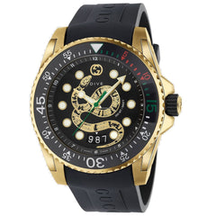 Gucci Black Rubber Sport Watch