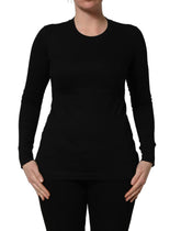 Dolce & Gabbana Black Long Sleeves Crew Neck Pullover Sweater