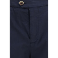Brunello Cucinelli Black Cotton Chino Pants