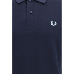 Fred Perry Blue Cotton Polo Shirt