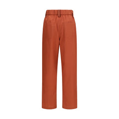 Brunello Cucinelli Orange Cotton Casual Pants