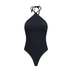 Jacquemus Black Nylon One-Piece Swimsuit