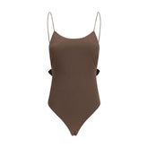 Jacquemus Brown Polyamide One-Piece Swimsuit