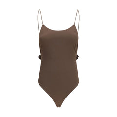 Jacquemus Brown Polyamide One-Piece Swimsuit