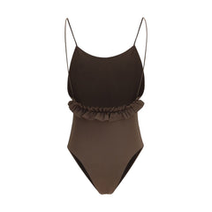 Jacquemus Brown Polyamide One-Piece Swimsuit