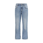 Brunello Cucinelli Blue Cotton Straight-Leg Jeans