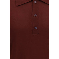 Valentino Garavani Bordeaux Wool Oves Aries Polo Shirt