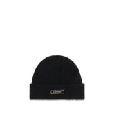 Burberry Black Wool Oves Aries Beanie