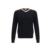 Burberry Black Wool Oves Aries Sweatshirt