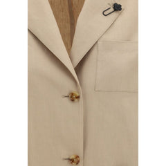 Lardini Beige Wool Oves Aries Full-Length Jacket